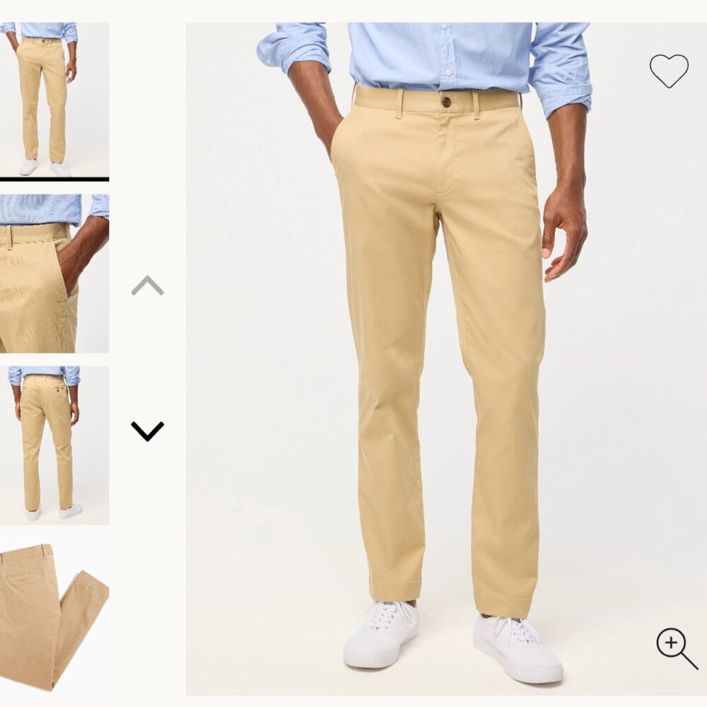 J. Crew Tan Chinos Classic Flat-Front Design